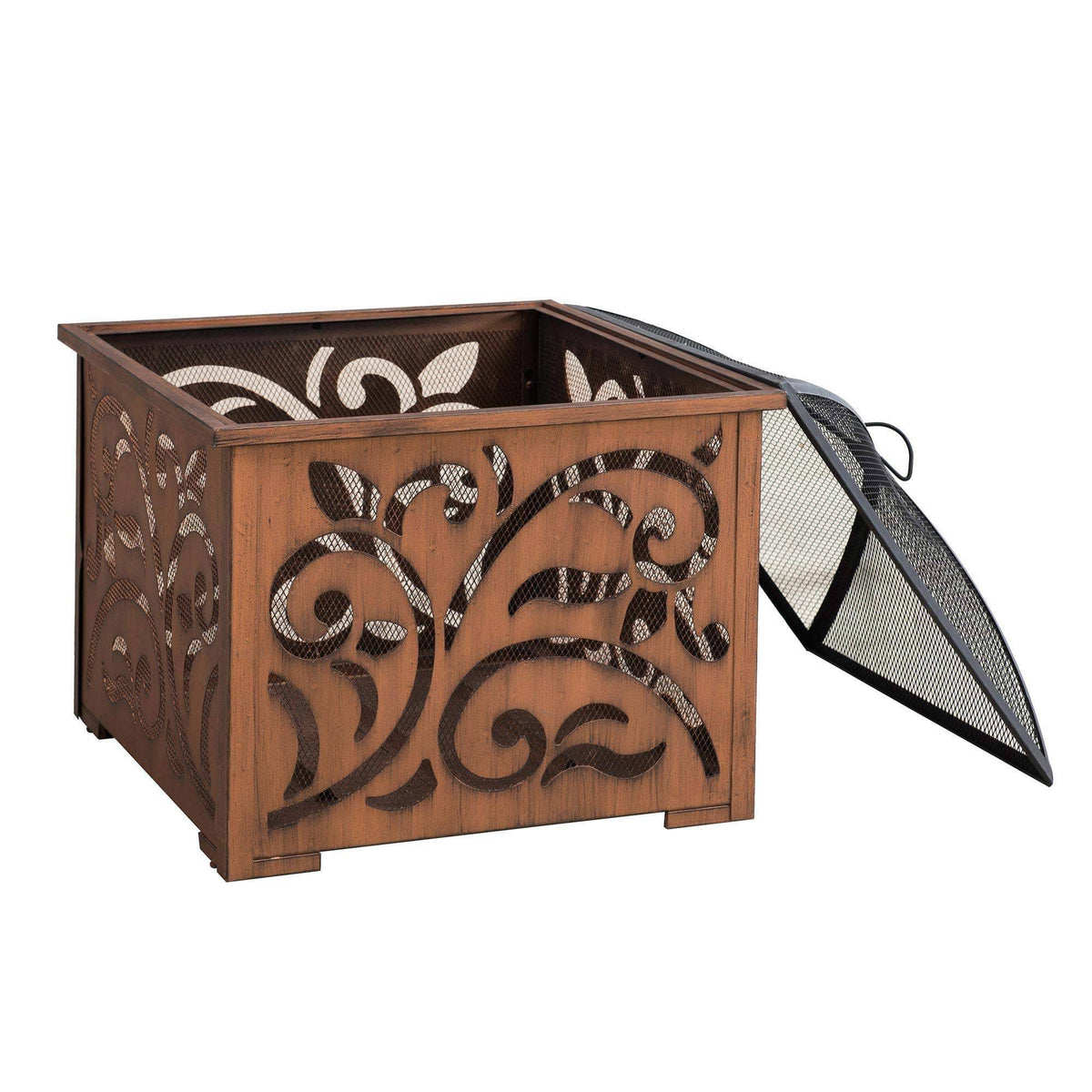 26 in. Square Wood Burning Firepit Z646086