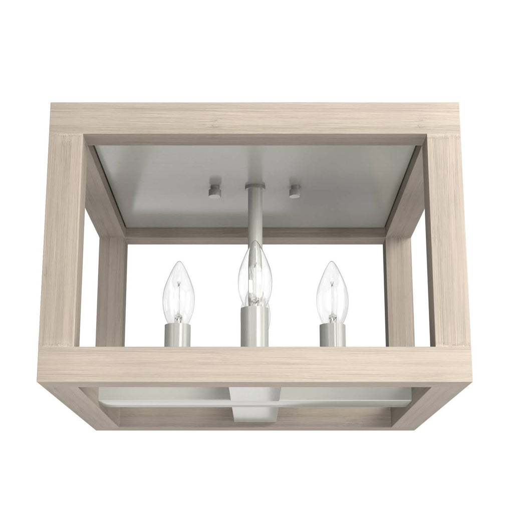 Brushed Nickel 4 Light Flush Mount K37357