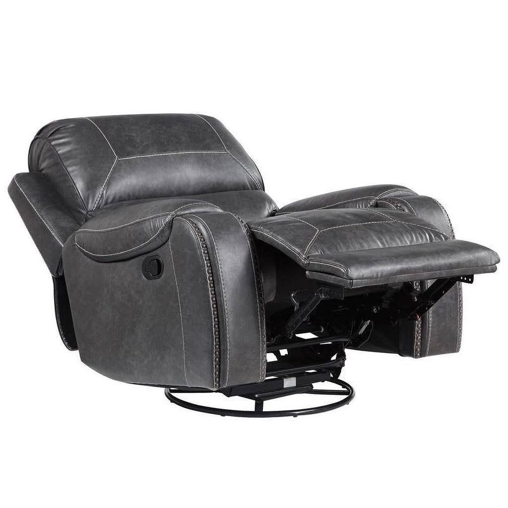 Gray Faux Leather Manual Reclining 3-Piece Motion Set S771760