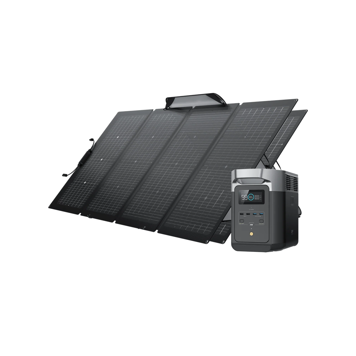 Portable Power Station and 2 x Bifacial Portable Solar Panel M116588