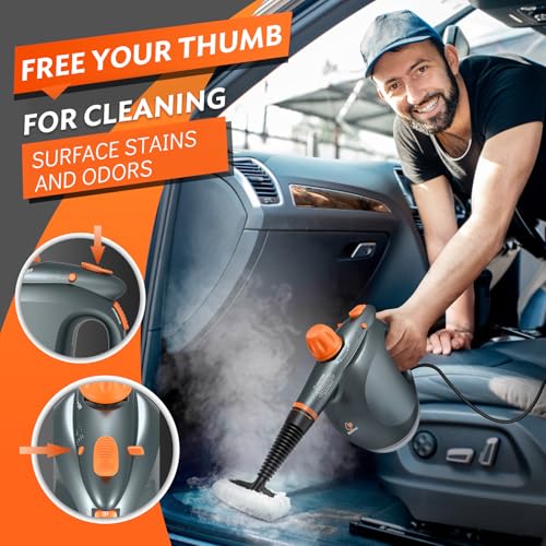 1250W Handheld Steam Cleaner with Detergent Container and Safety Lock Q1176