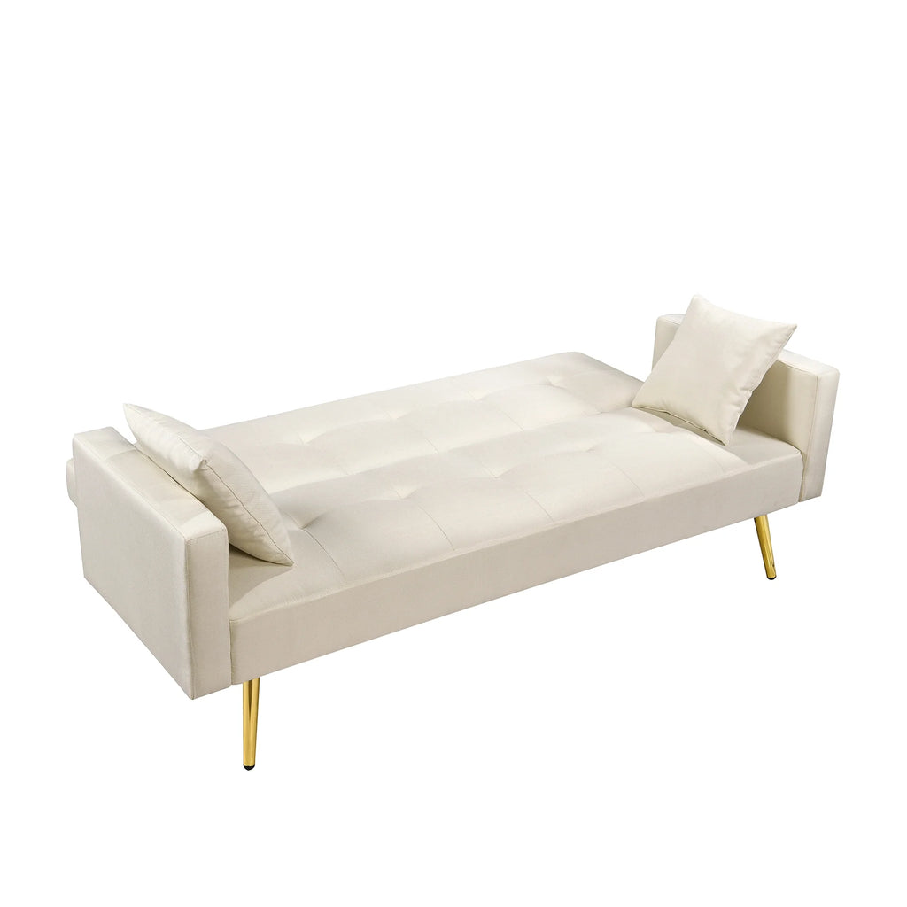 Convertible Fabric Folding Futon Sofa Bed S688