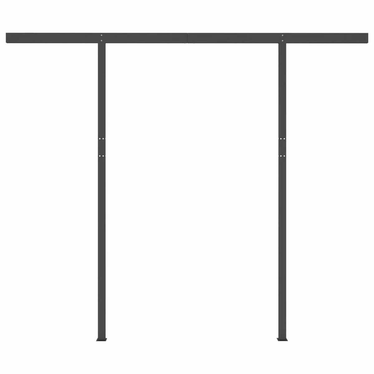 Cream Manual Retractable Awning with LED 118.1"x98.4" P17442