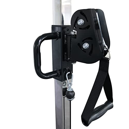 Adjustable Power Cage with J-Hooks and Safety Straps M100033