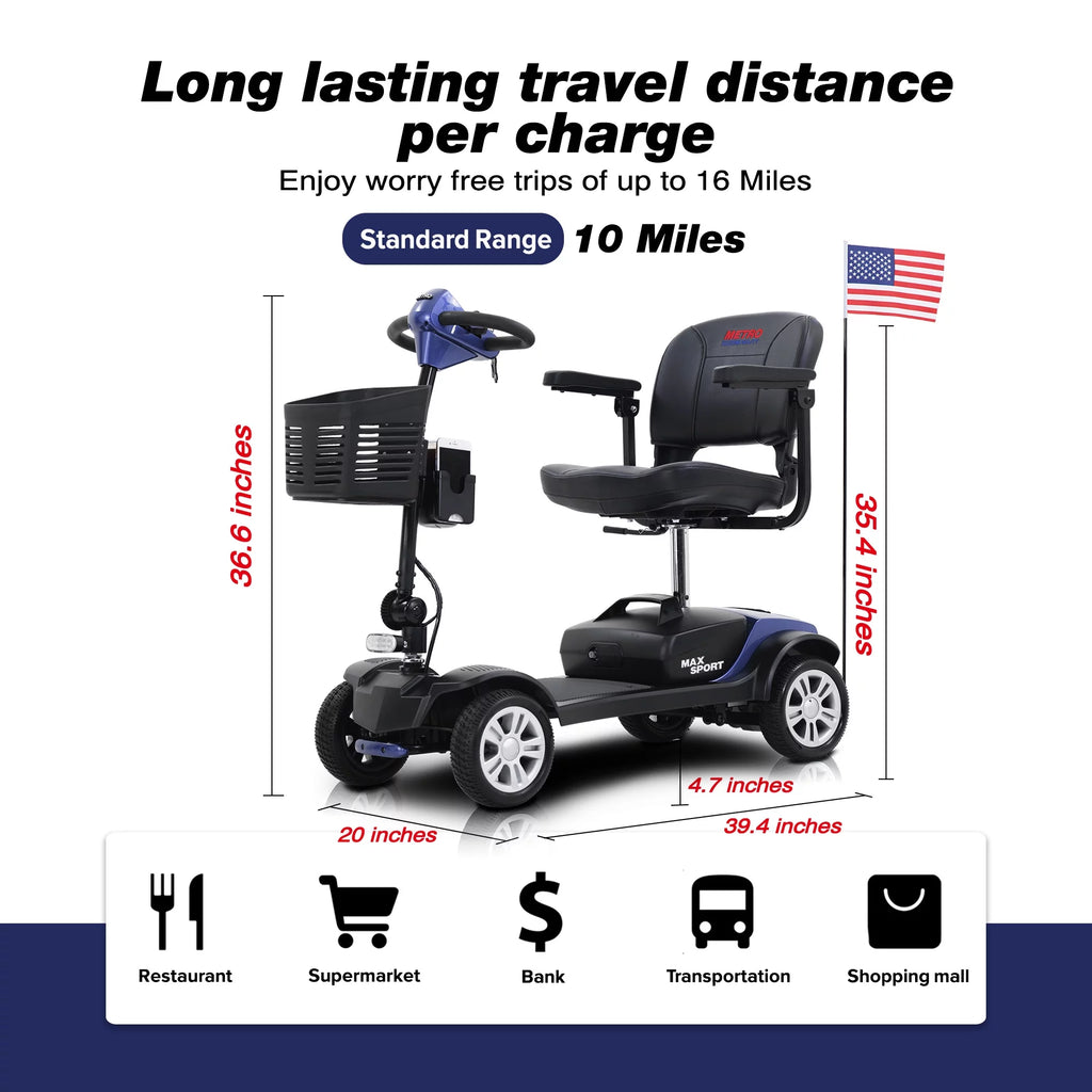Foldable Mobility Scooter for 300 lbs W37360