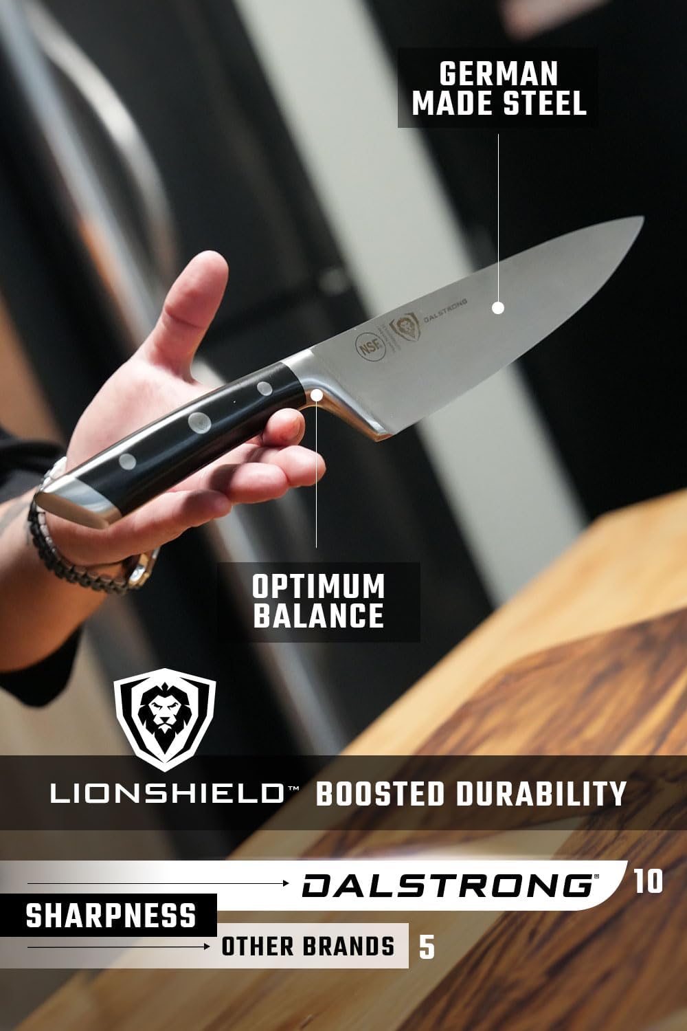 8 Piece German High Carbon Steel Kitchen Knife Set C85230