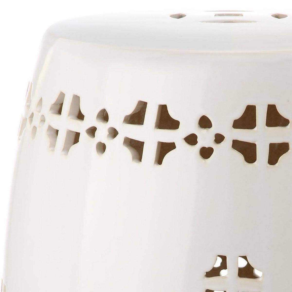 White Garden Stool B666