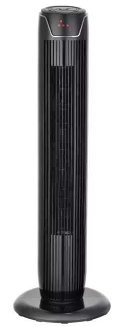 Black 3-Speed Oscillating Tower Fan S483