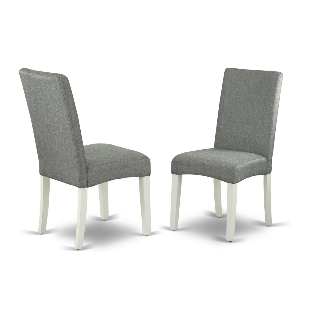 6-Piece Wooden Dining Table Set with Gray Smoke Linen Fabric Seat Chairs and Bench V3377