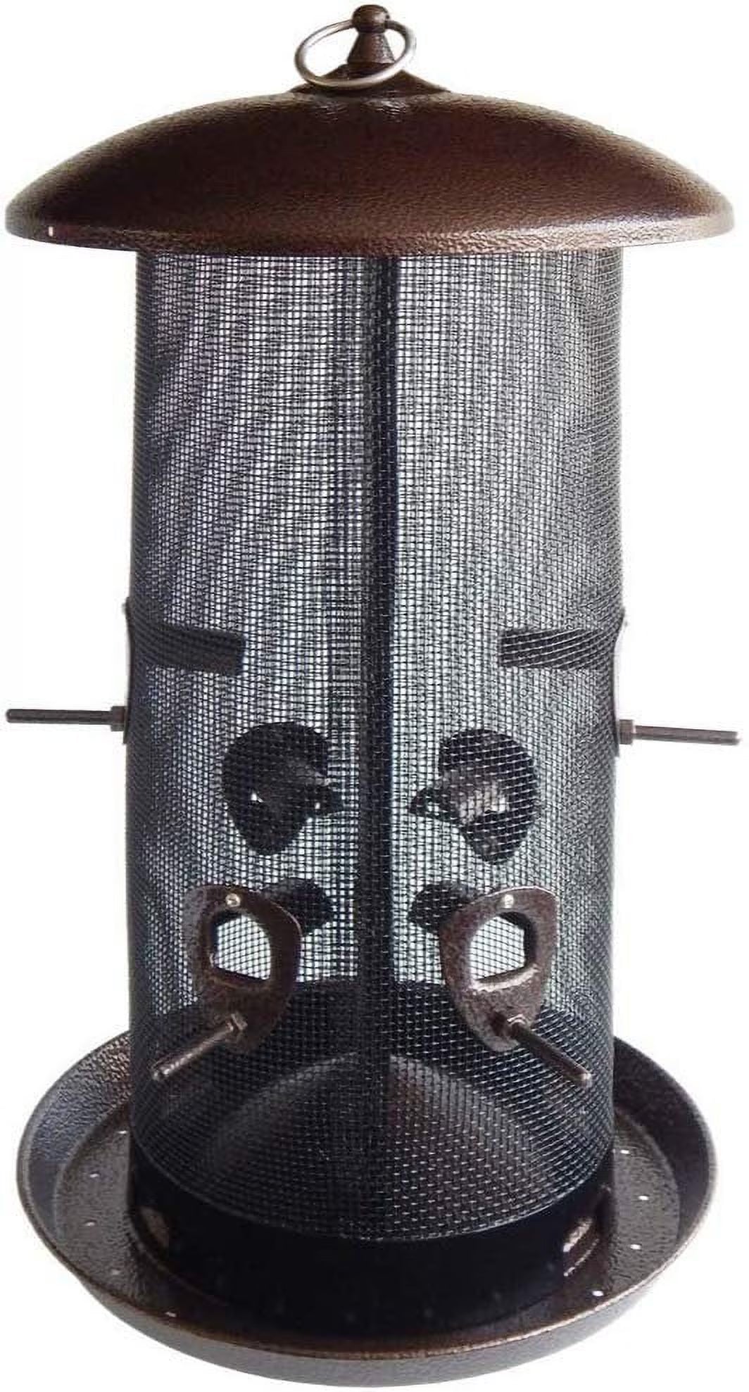 Black Finish Bird Feeder with 2 Seed Compartments Z379610