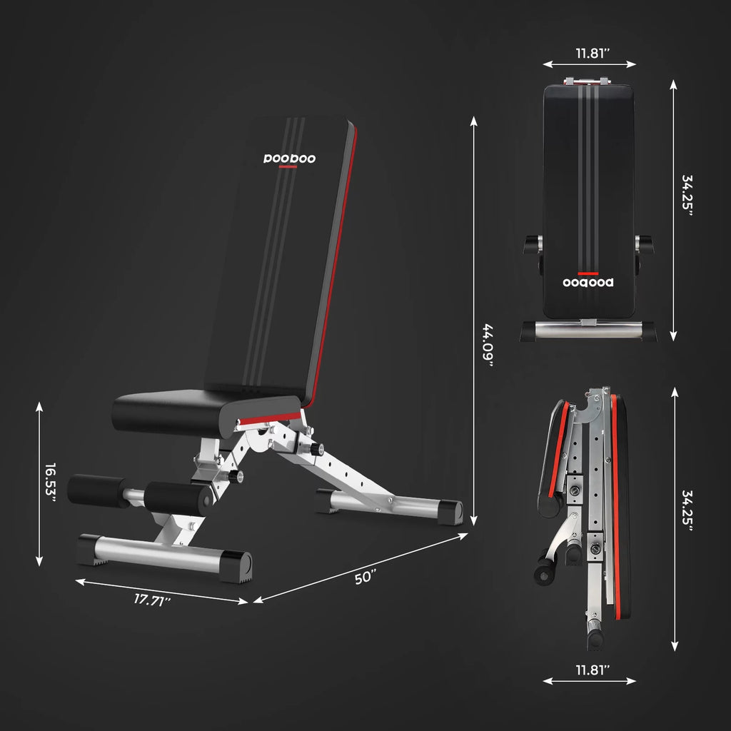 Weight Bench Folding Incline 660 lbs Capacity L14584