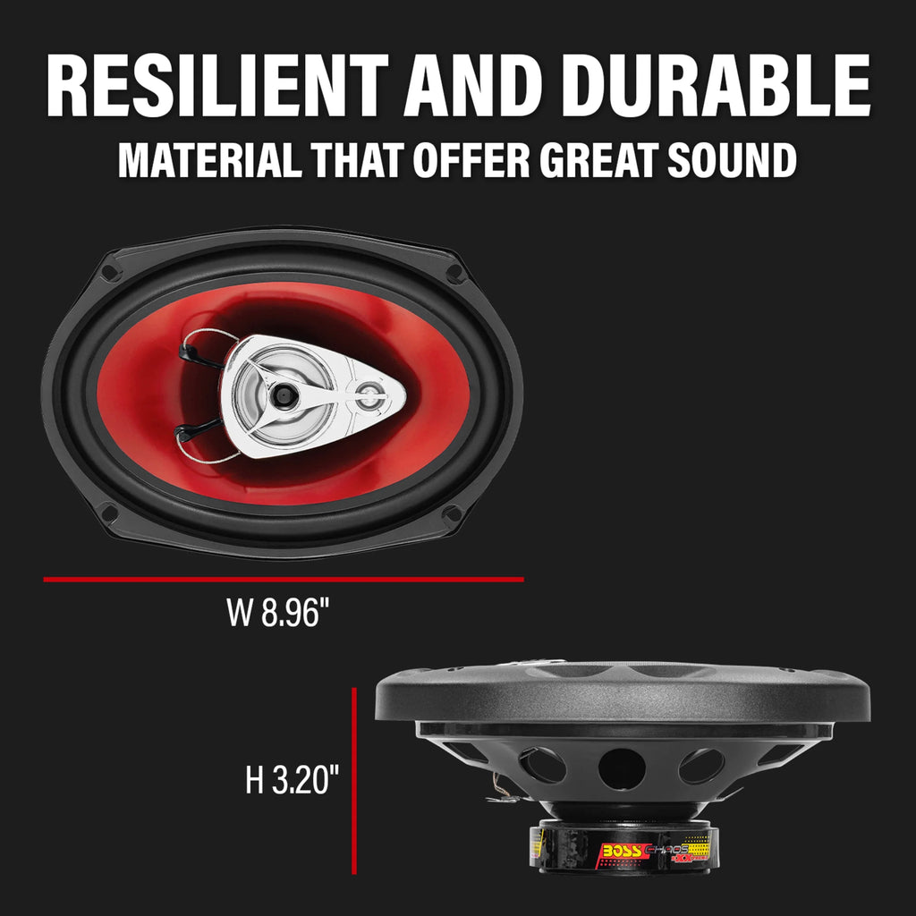 6 x 9 inch 3 Way Coaxial Car Speakers, Sold in Pairs R63895