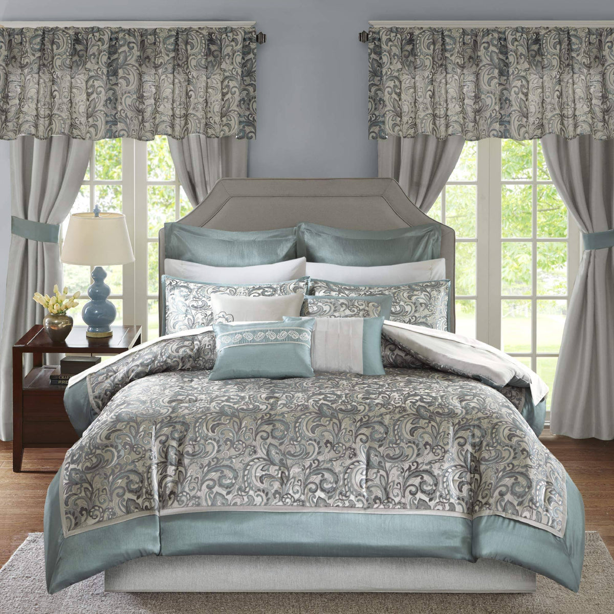 24 Piece Teal Cal King Room in A Bag P1796