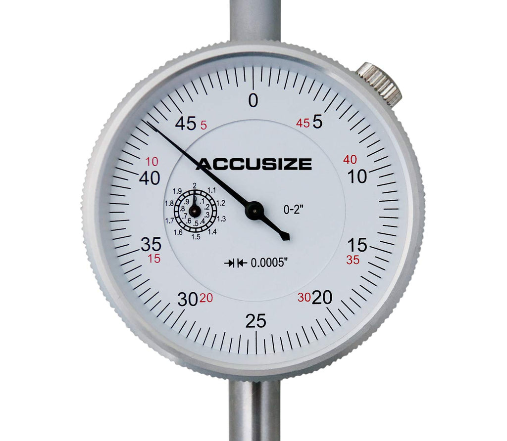 0-2'' by 0.001'' Dial Indicator with 3'' Big Face J500