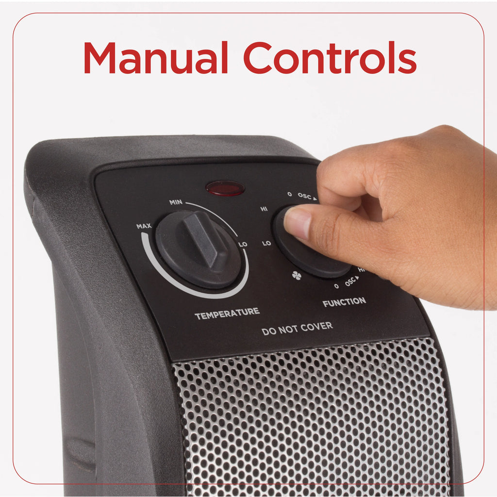 Black Oscillating Ceramic Tower Space Heater L643545