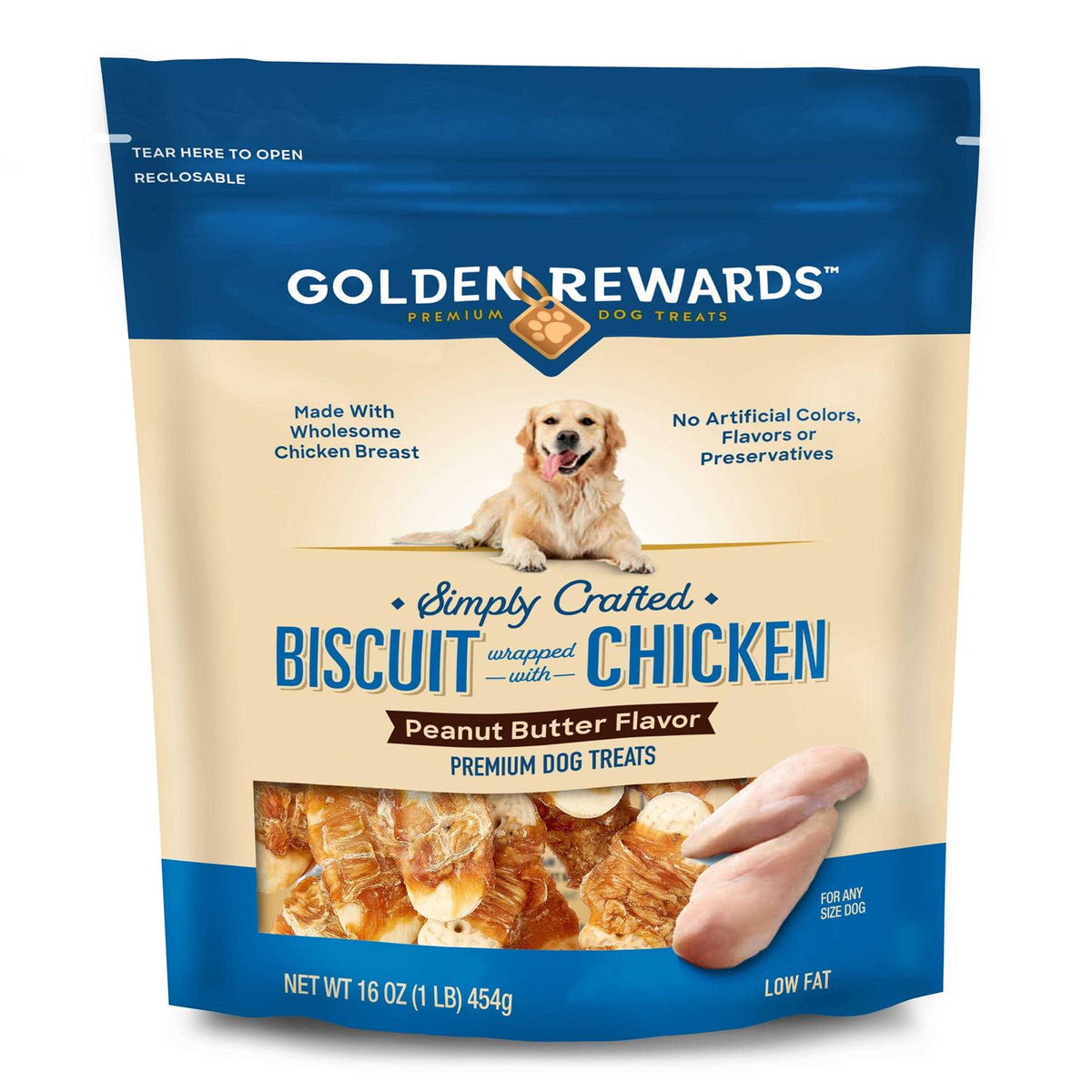 Peanut Butter Flavor Chicken Dog Treats B651