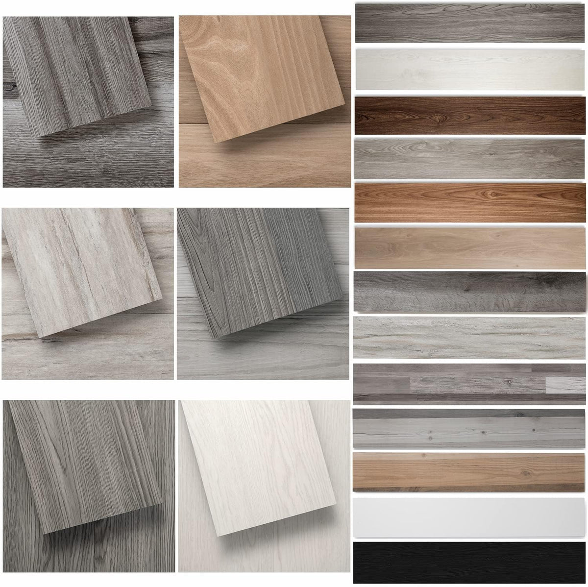 Peel and Stick Vinyl Flooring Tiles 36 Wood-Look Planks 54 Sq. Feet R9937