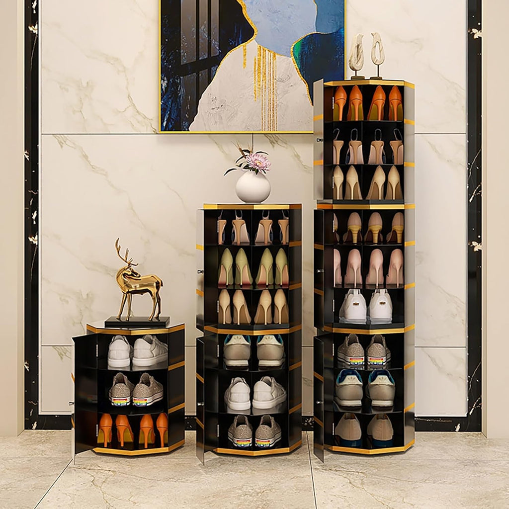 Tall Round Rotating Metal Shoe Rack J5707