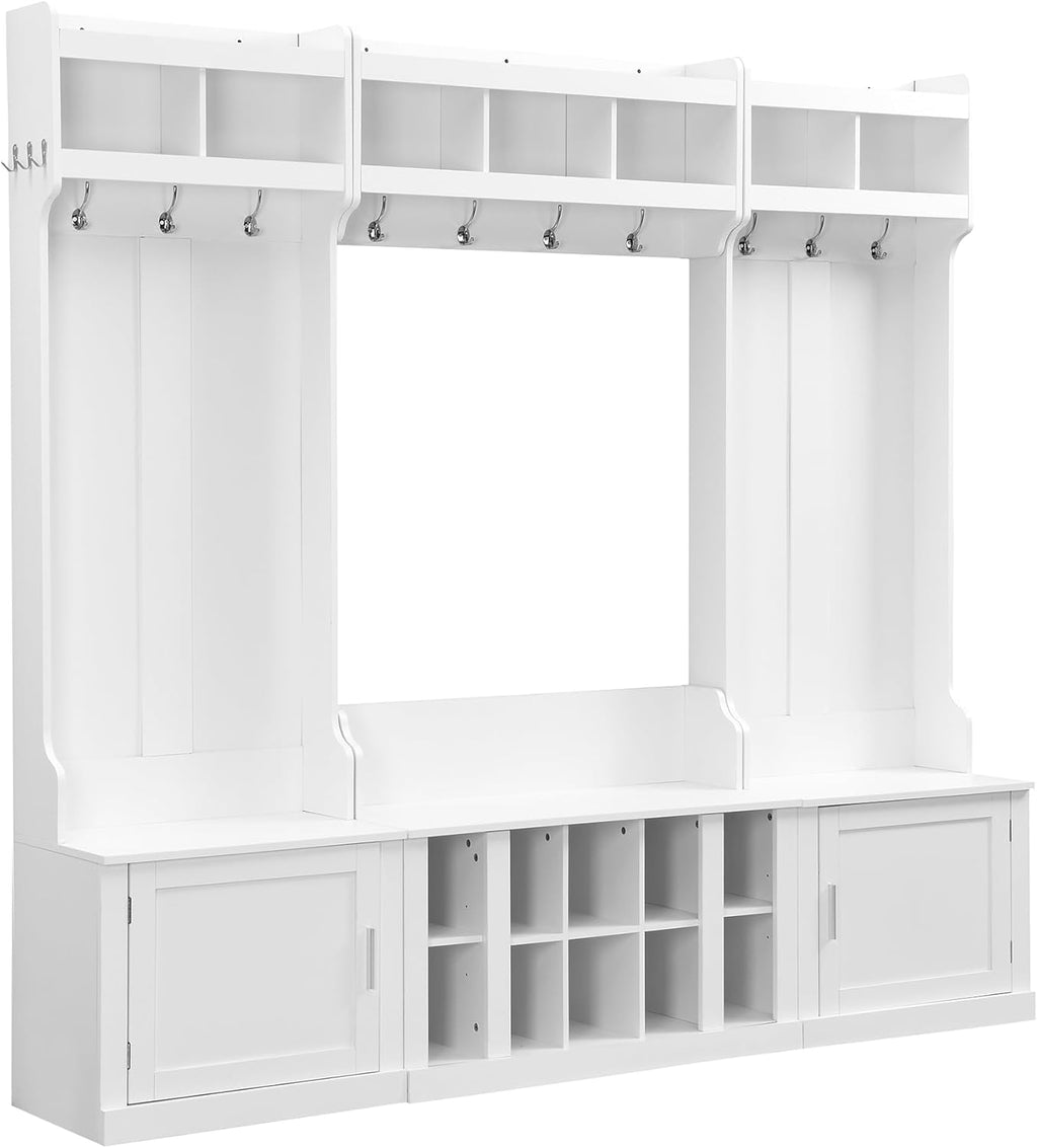 White Hall Tree with Storage and Bench V461