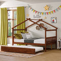 Full Size Solid Wood Platform Bed Frame with 2 Drawers T215302