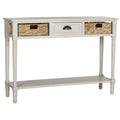 Vintage Grey Console Storage Table L479