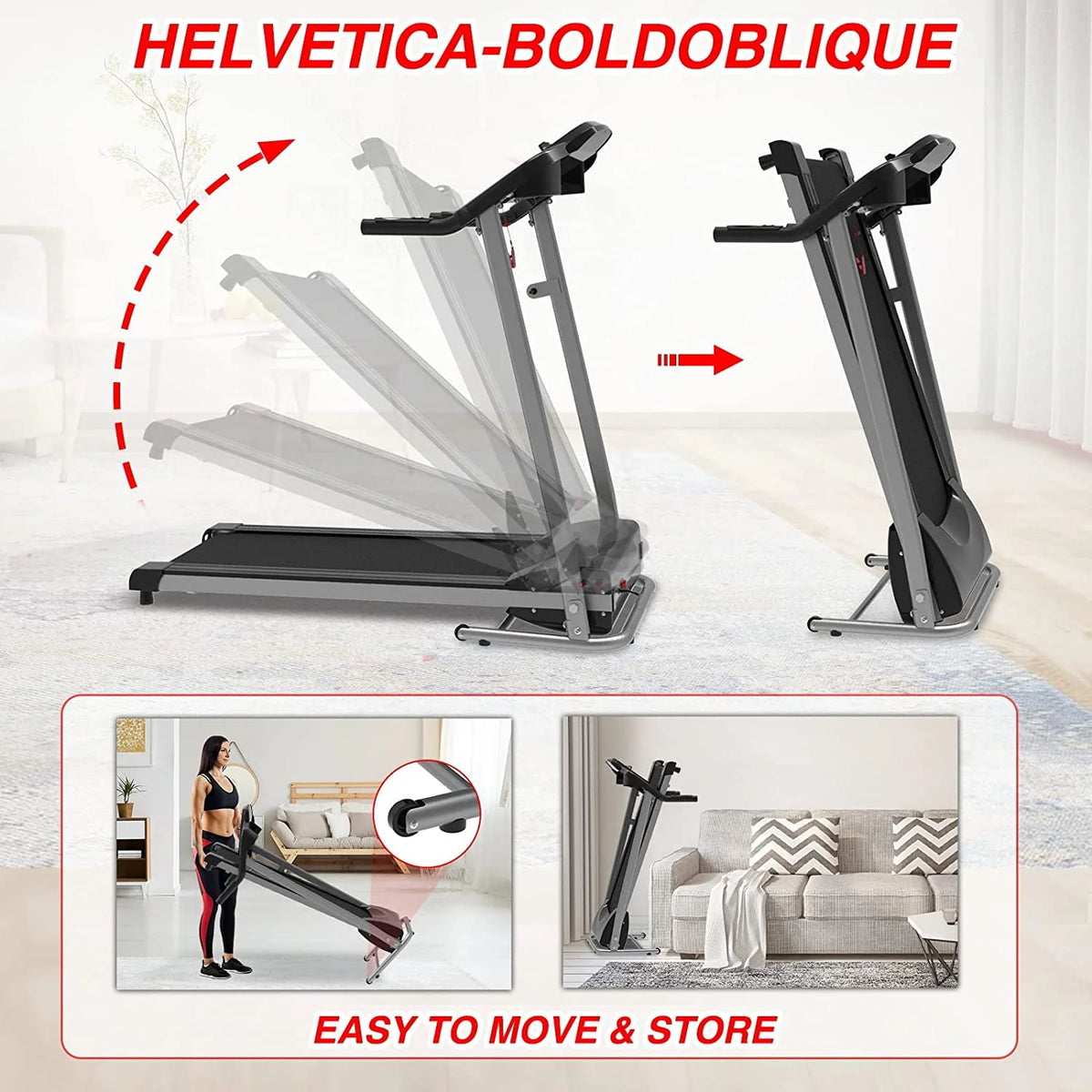 Portable Electric Folding Treadmill J94652