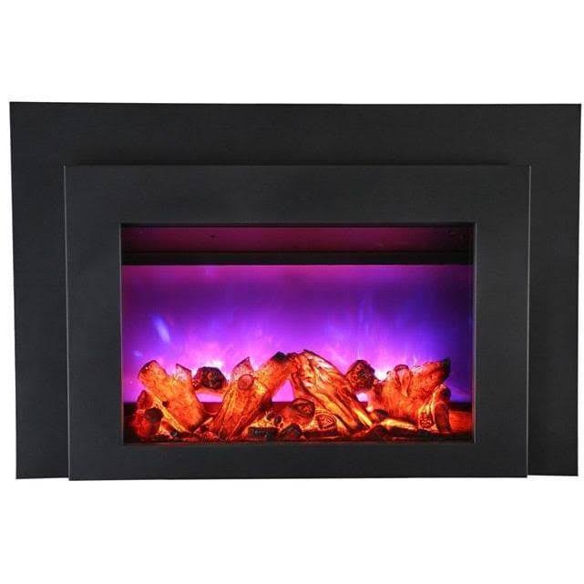 White Fireplace Glass Surround Y1272