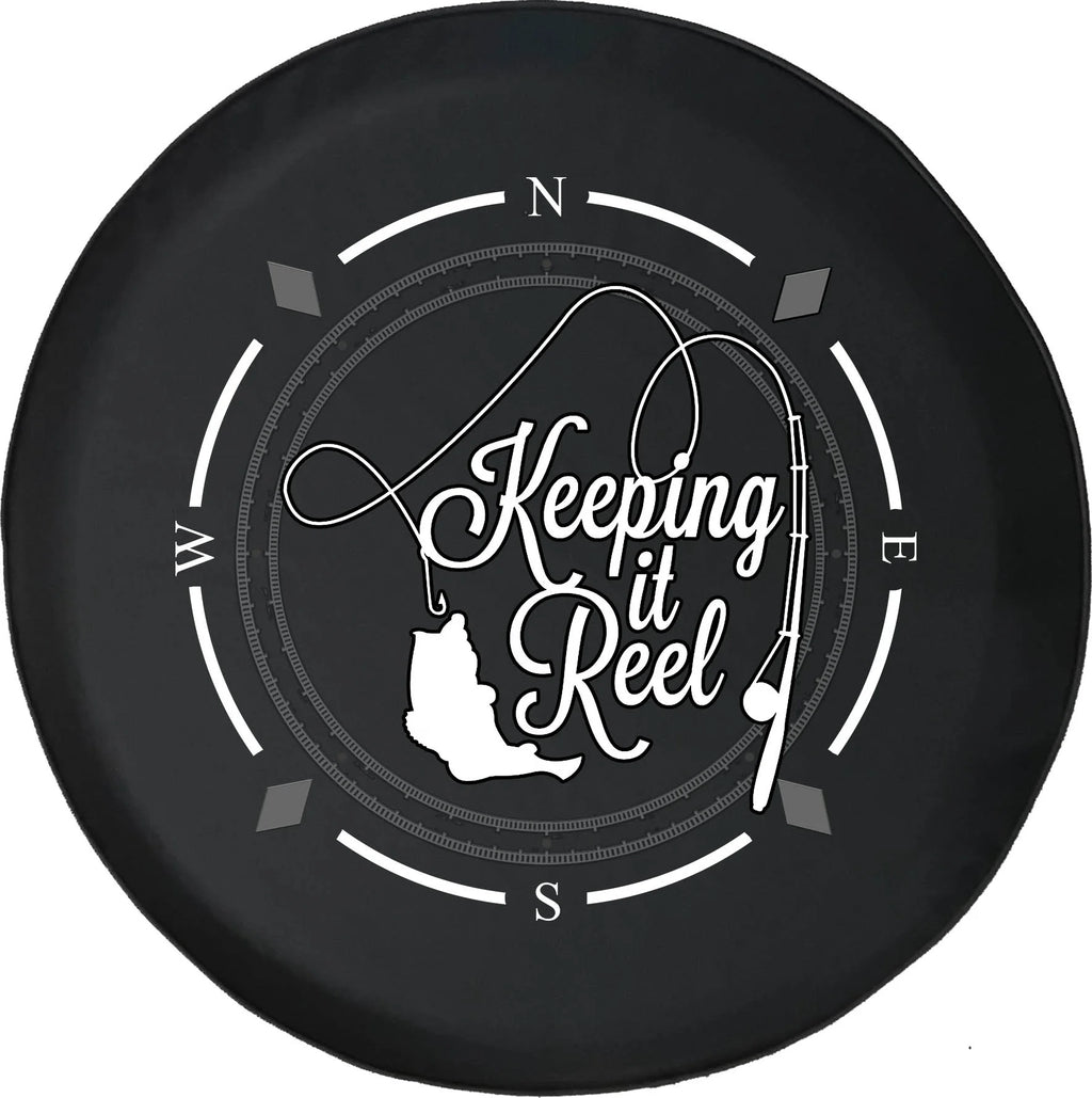 Spare Tire Cover Compass Fishing Wheel Covers for SUV Trailer RV N1113