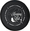 Spare Tire Cover Compass Fishing Wheel Covers for SUV Trailer RV N1113