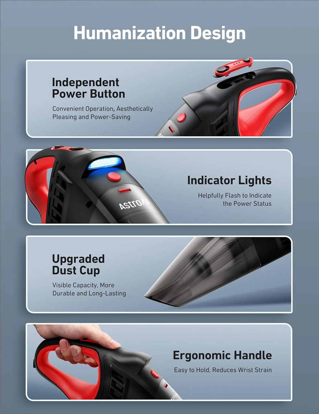 Portable Cyclone Handheld Vacuum Cleaner J12355