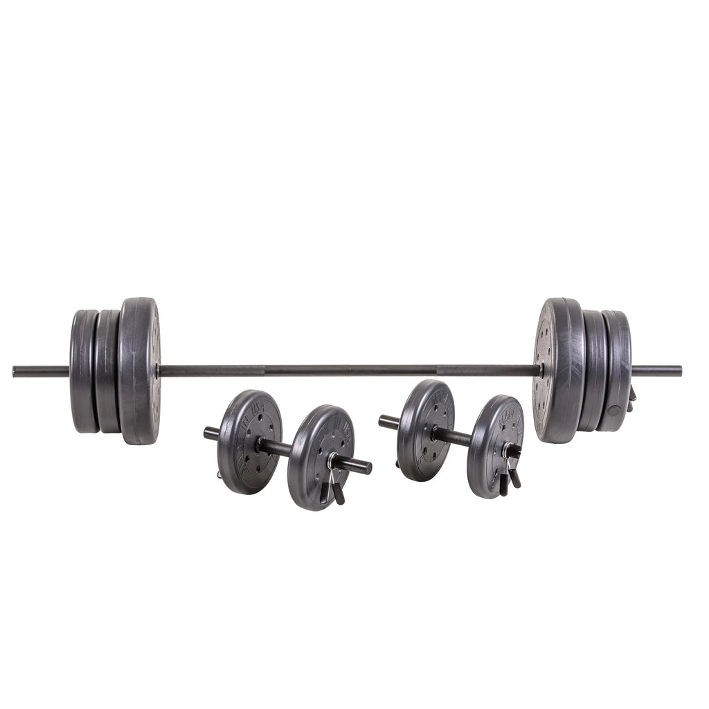 105 lb Barbell and Dumbbell Weight Set with 6-foot Bar O11678