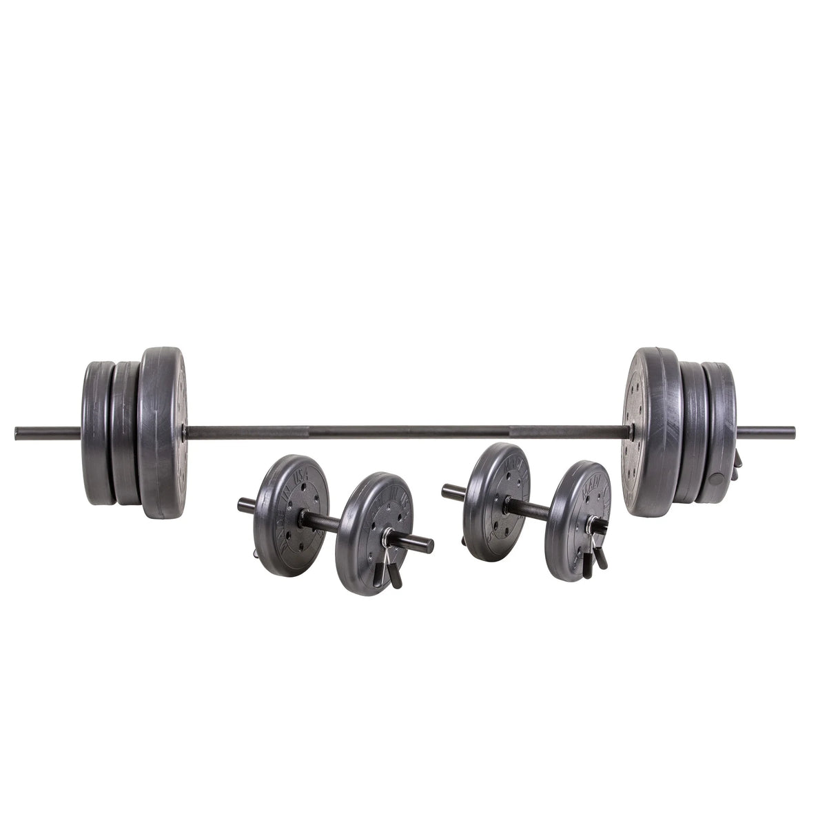 105 lb Barbell and Dumbbell Weight Set with 6-foot Bar O11678