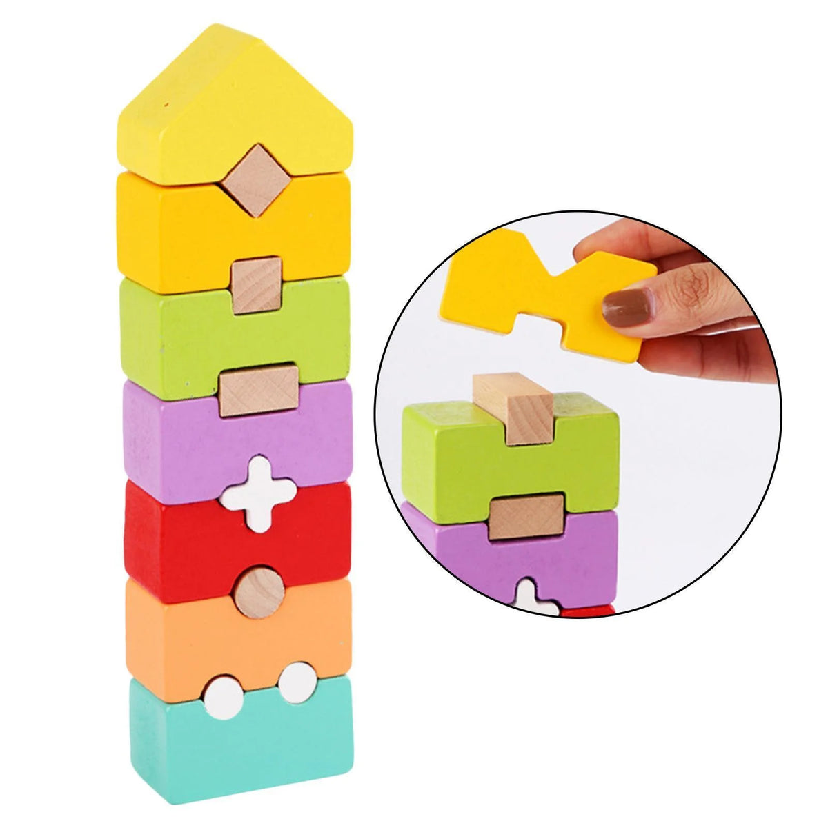 Rainbow Stacker Stacking Game Construction Toys M3779