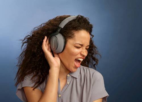 Silver Over-Ear Noise Canceling Wireless Headphones E615