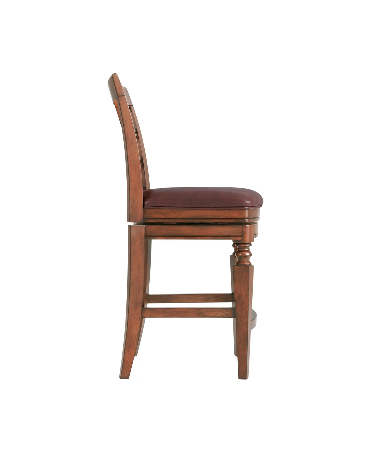 Mahogany Wood Counter Height Stool with High Back E6664