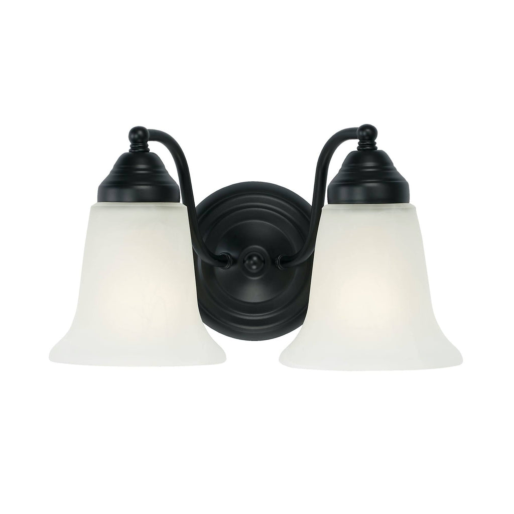 2 Light Vanity Matte Black O448