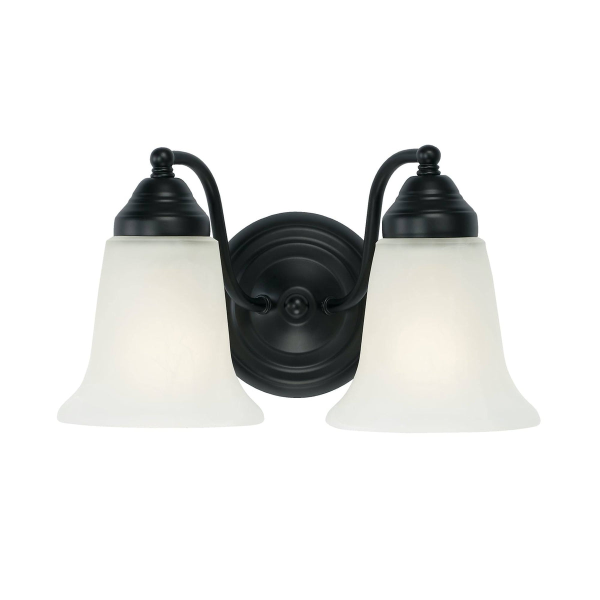 2 Light Vanity Matte Black O448