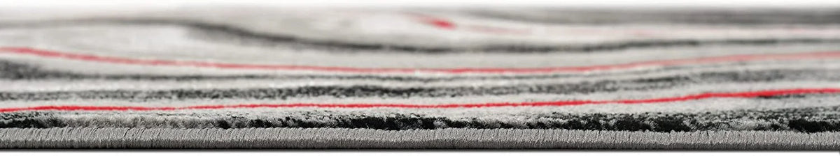 Lava Grey Black Abstract Area Rugs Marble Pattern Runner I193222