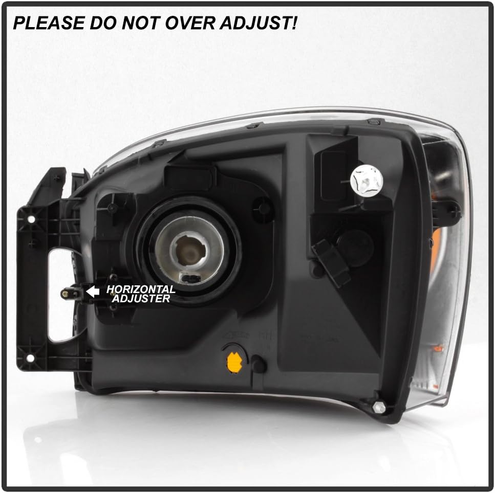Black Bezel Headlights for Dodge Ram 1500 2500 3500 V491