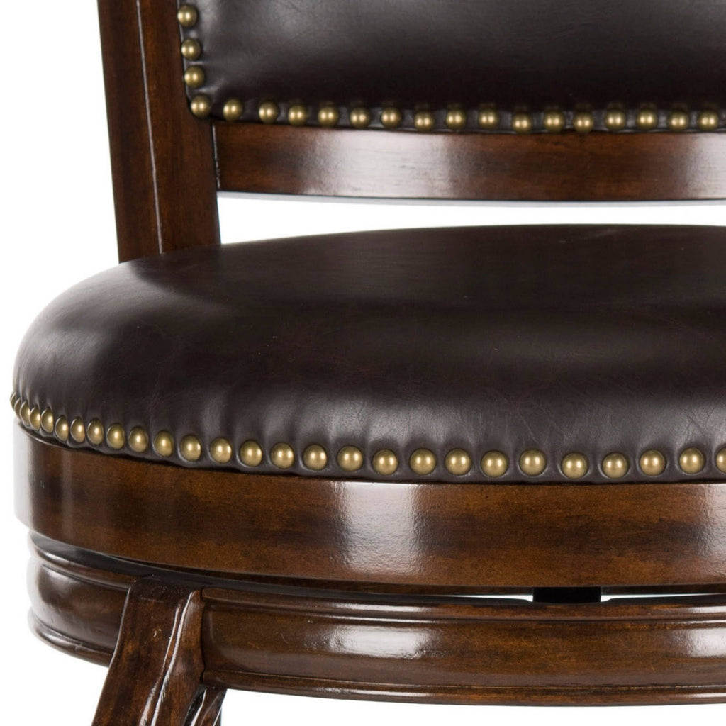 Espresso Brown Swivel Bar Stool N517