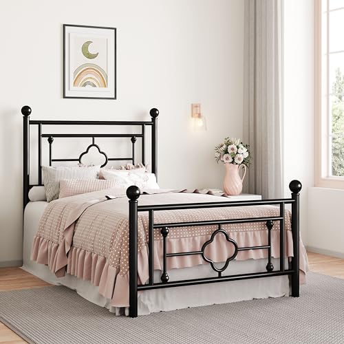 14 Inches Full Size Metal Platform Bed Frame with Headboard and Footboard O573361