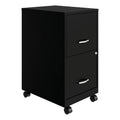 18" 2 Drawer Mobile Metal File Cabinet - Black Q52750