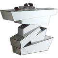 Mirrored Geometric Console Table K629582