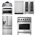 30 Propane Gas Range, Range Hood, Microwave, Refrigerator, Dishwasher, Wine Cooler T741790