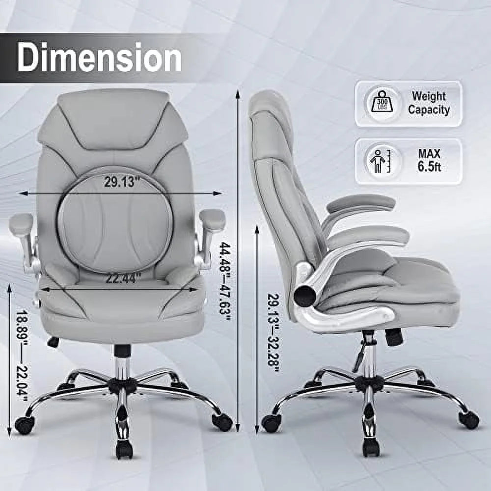 Executive Ergonomic PU Leather Office Chair with Lumbar Support Q936