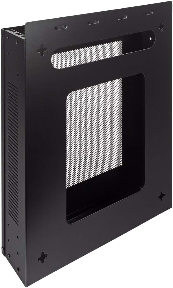 2U Vertical Wall Mountable Server Rack, Black G88283