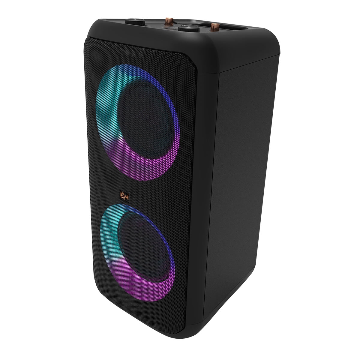 Bluetooth Wireless Party Speaker with Wired Microphone, RGB Lighting, Guitar Input, IPX4 Splash Resistance E5854