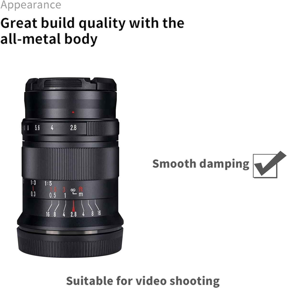 60mm F2.8 II Manual Focus APS-C Macro Lens for Fujifilm X-Mount Cameras S87013
