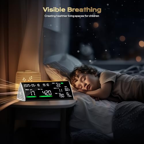 10-in-1 Air Quality Monitor Indoor Portable Co2 Detector V525576