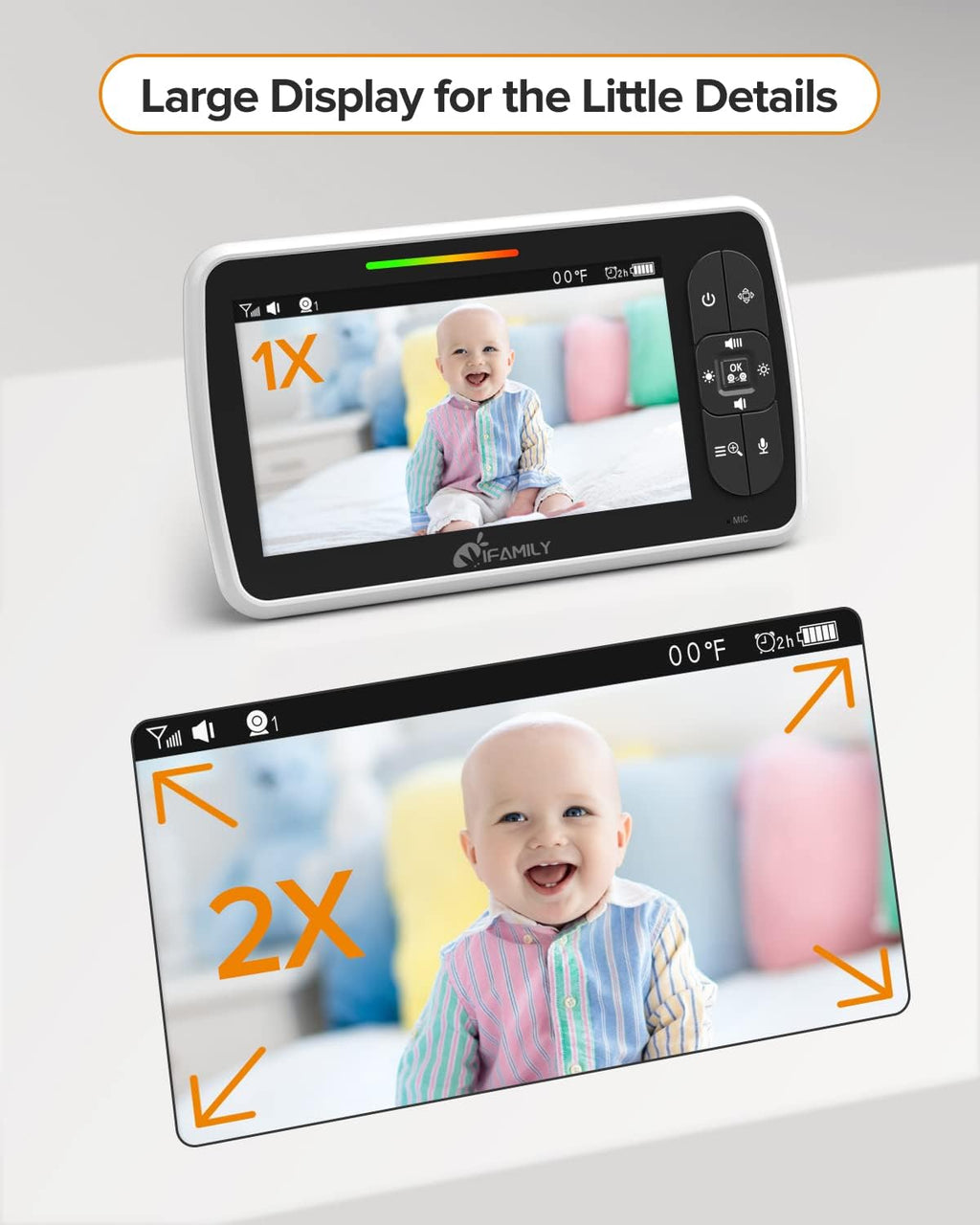 5” Video Baby Monitor with Camera and Audio G2201
